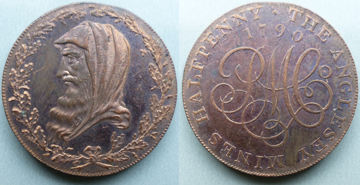 Amlwch Parys Mines Company pattern 1790 halfpenny